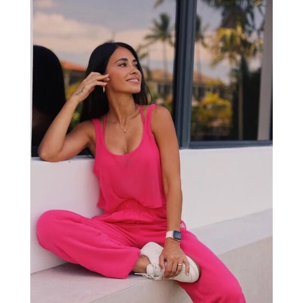 Alo Yoga Accolade Sweatpant Pink Summer Crush L - Picture 12 of 13